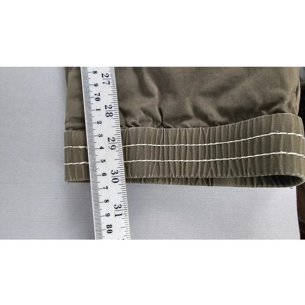True Religion Mens Big T Cargo Jogger Olive Green Contrast Stitch 3XL